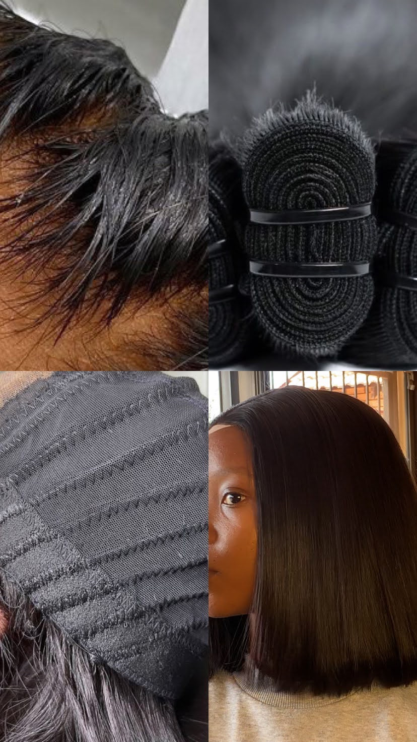 12” Gluless bob (2x6 closure) - Bone straight