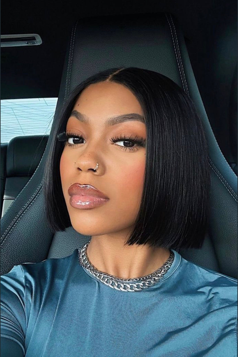 8” frontal bone straight bob